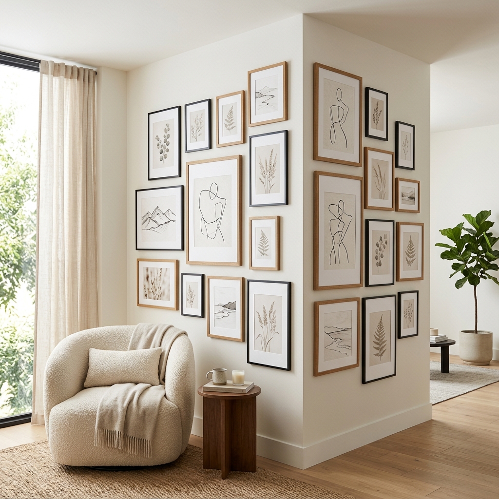 15 Creative Corner Wall Gallery Ideas to Maximize Your Space