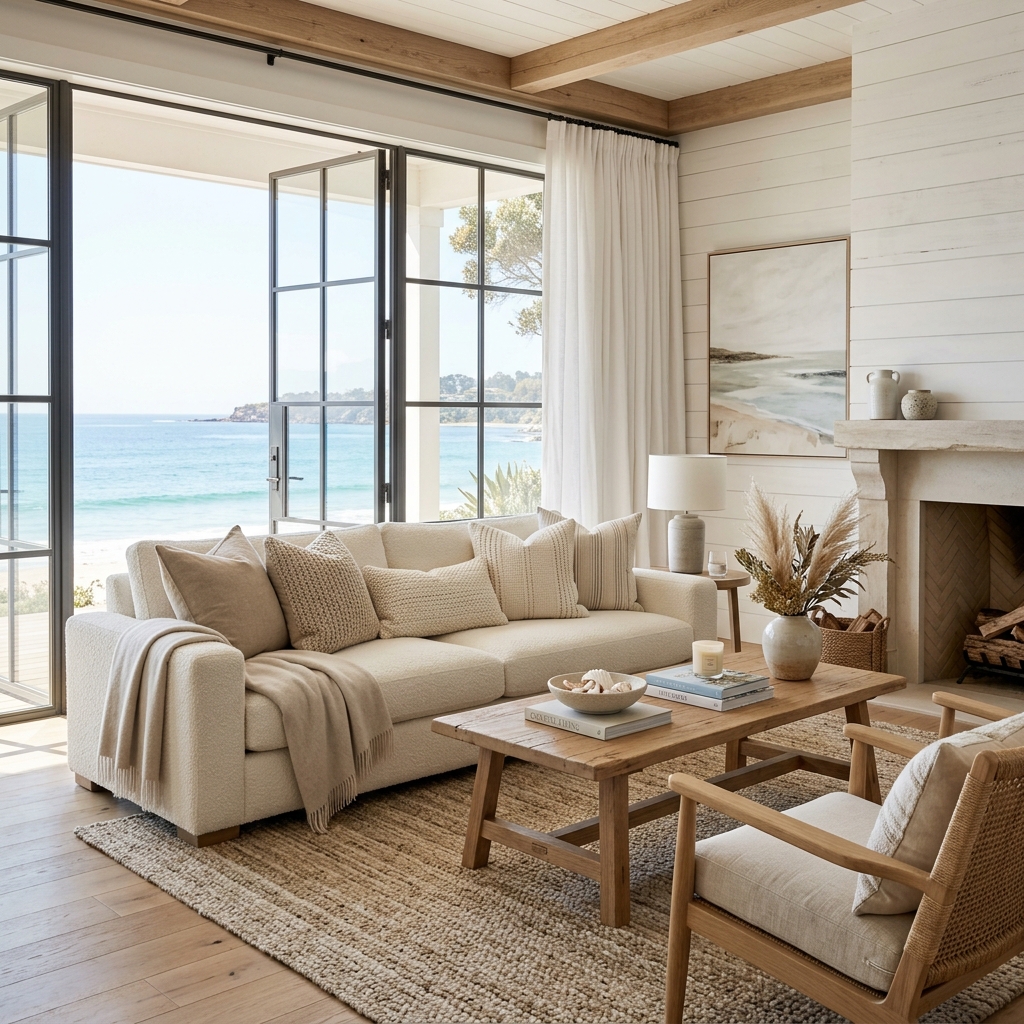 Luxury Neutral Living Room Accents